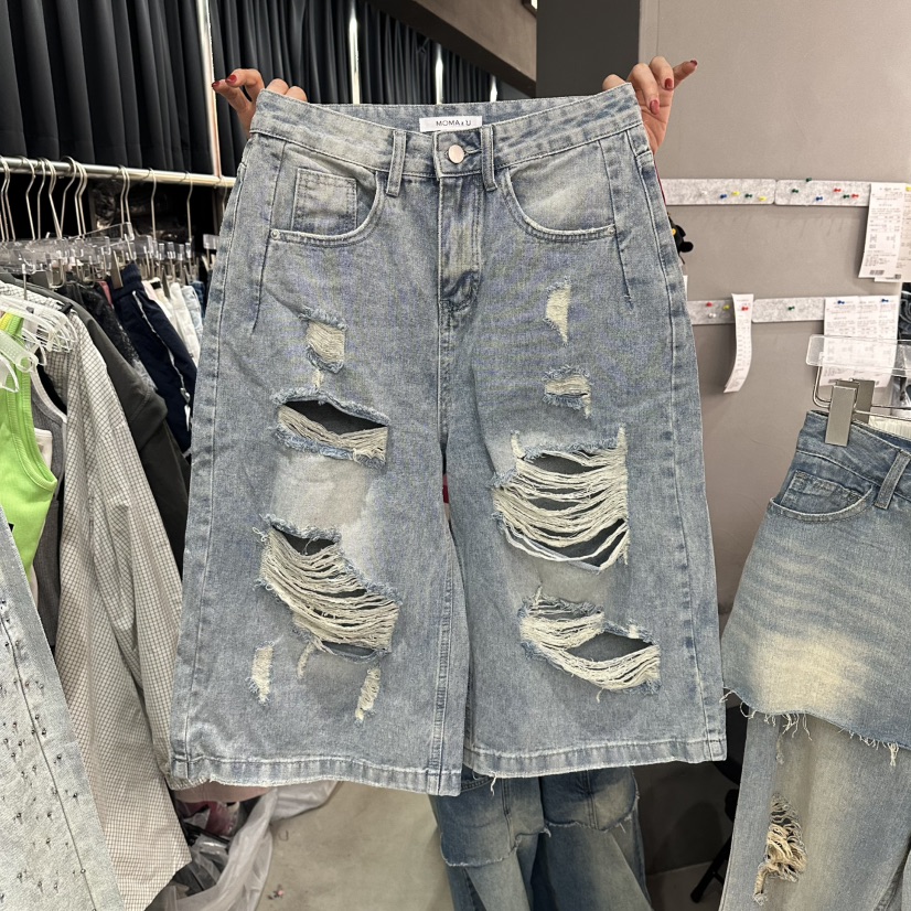 MOMAZU韓國代購女裝新品休閑職業推薦26春夏26夏季牛仔褲復古MOMAZU牛仔褲圖色1