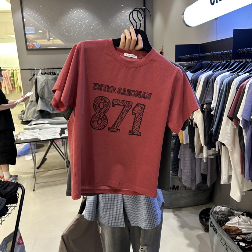 CREDITO韓國東大門直郵女士新款人氣熱賣26春夏休閑26夏季T恤CREDITOT恤圖色2