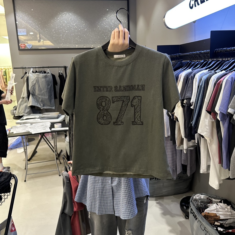 CREDITO韓國東大門直郵女士新款人氣熱賣26春夏休閑26夏季T恤CREDITOT恤圖色4