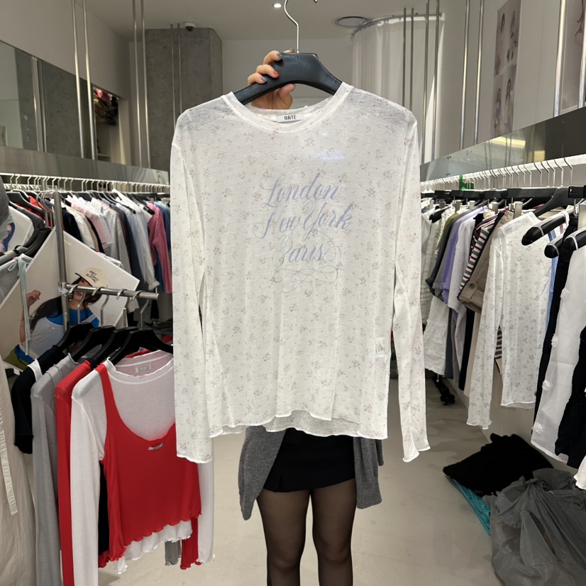 ARTE STUDIO/ATTENTION EDITORIAL韓國東大門直郵女裝新款26夏季長袖T恤天絲ARTE Studio長袖T恤圖色1