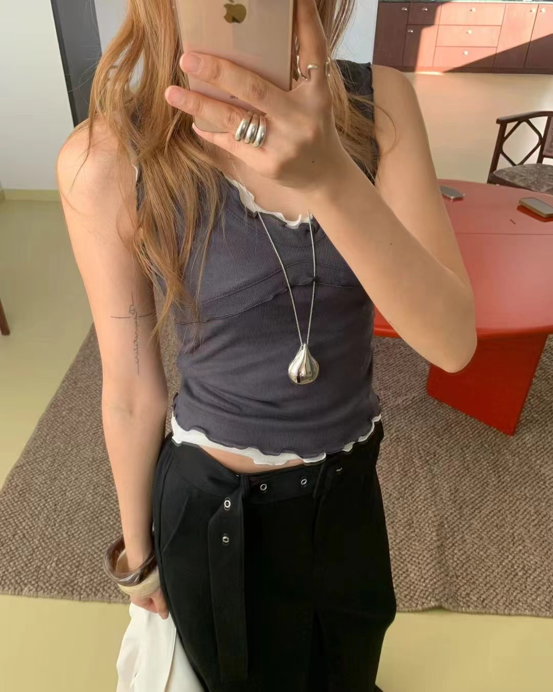 ONDA韓國代購女士新款26春夏休閑職業推薦吊帶背心不含內搭ONDA吊帶/背心圖色3