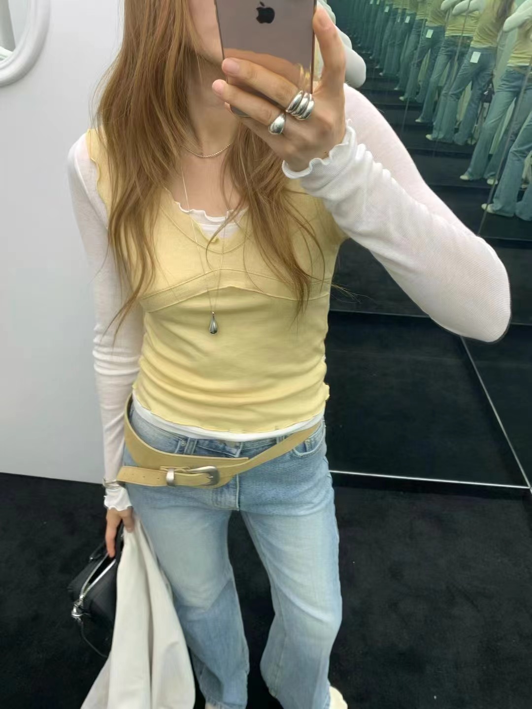 ONDA東大門代購女裝新款真品時尚職業休閑推薦長袖T恤荷葉邊ONDA長袖T恤