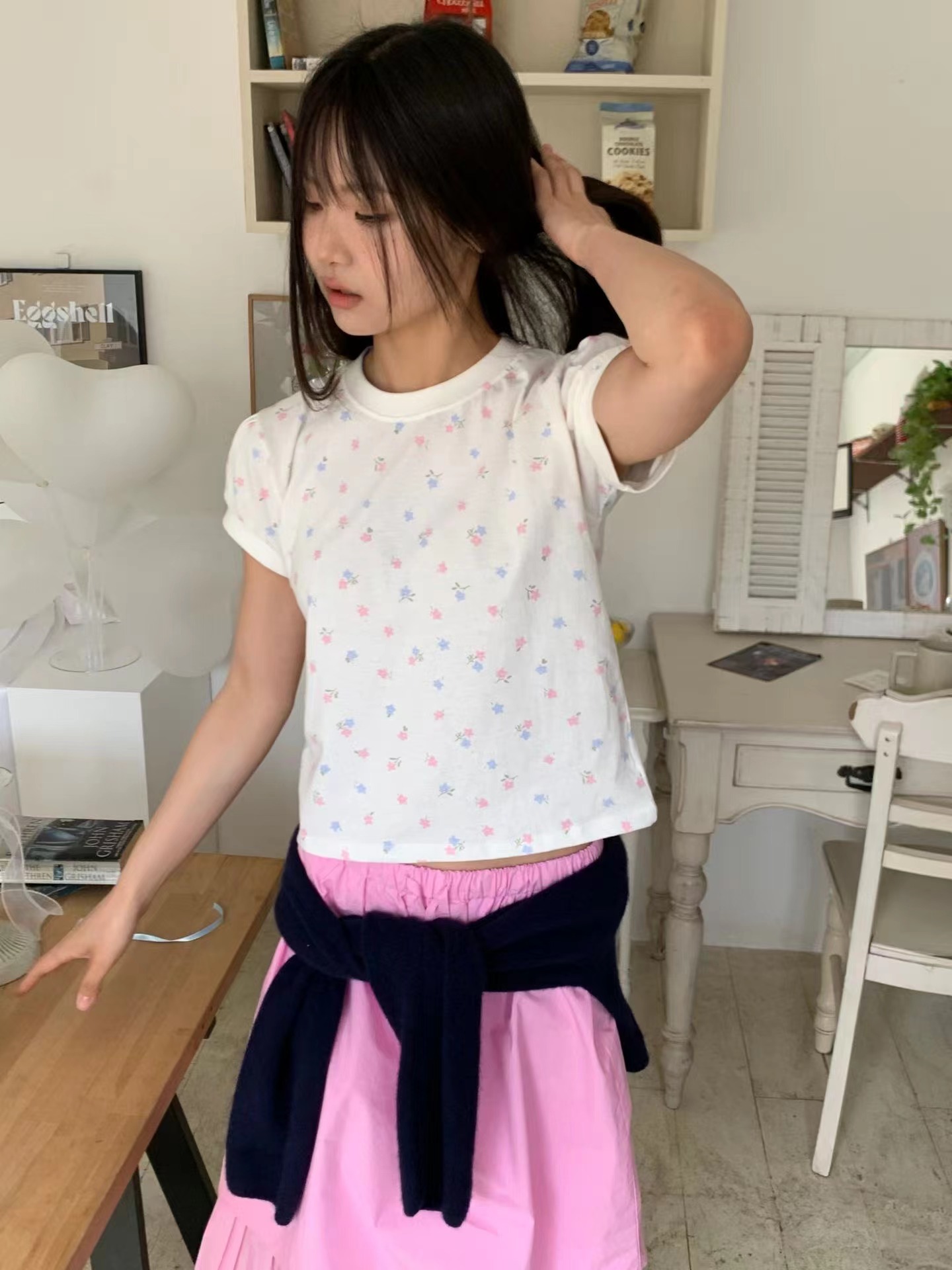 EXCUSE韓國代購女裝新款推薦職業休閑真品人氣熱賣26春夏T恤EXCUSET恤圖色1