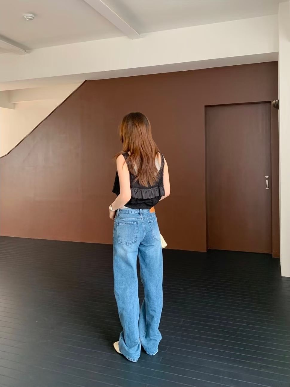 WEARRAW/WELL ROW韓國直郵女裝新品熱賣牛仔褲直筒牛仔WEARRAW/WELL ROW牛仔褲