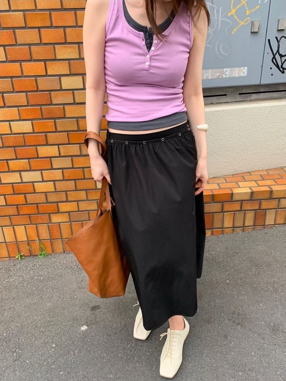 WEARRAW/WELL ROW東大門實拍女裝新品職業吊帶背心不含內搭紐扣WEARRAW/WELL ROW吊帶/背心