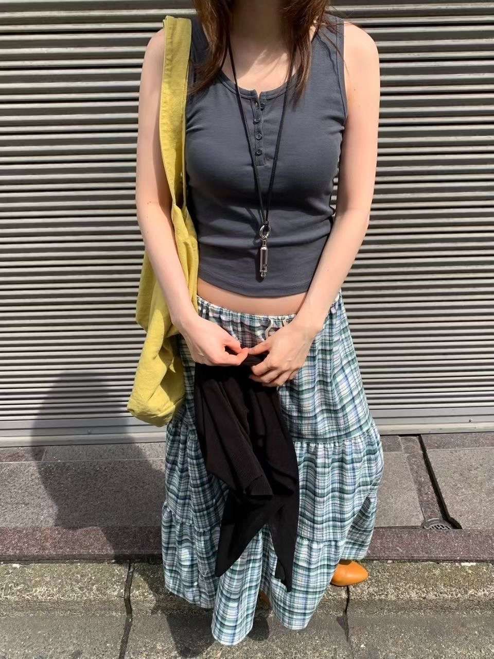 WEARRAW/WELL ROW東大門實拍女裝新品職業吊帶背心不含內搭紐扣WEARRAW/WELL ROW吊帶/背心