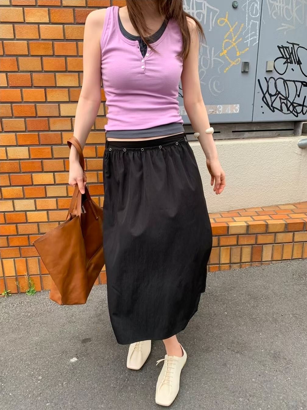 WEARRAW/WELL ROW東大門實拍女裝新品職業吊帶背心不含內搭紐扣WEARRAW/WELL ROW吊帶/背心圖色3