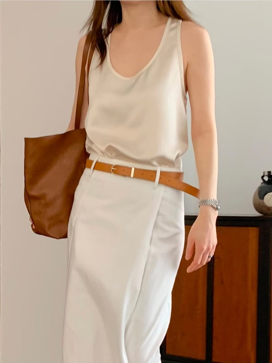 WEARRAW/WELL ROW東大門直郵女裝新品真品吊帶背心緞面WEARRAW/WELL ROW吊帶/背心圖色2