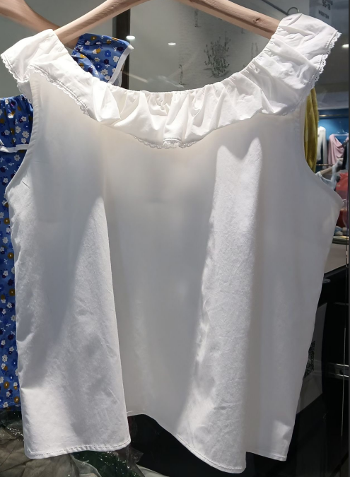 WEARRAW/WELL ROW韓國直郵女裝新品熱賣吊帶背心荷葉邊紐扣WEARRAW/WELL ROW吊帶/背心圖色2