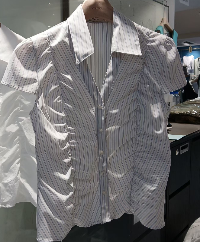 WEARRAW/WELL ROW韓國代購女裝新品26春夏襯衫蕾絲衫褶皺WEARRAW/WELL ROW襯衫/蕾絲衫圖色2