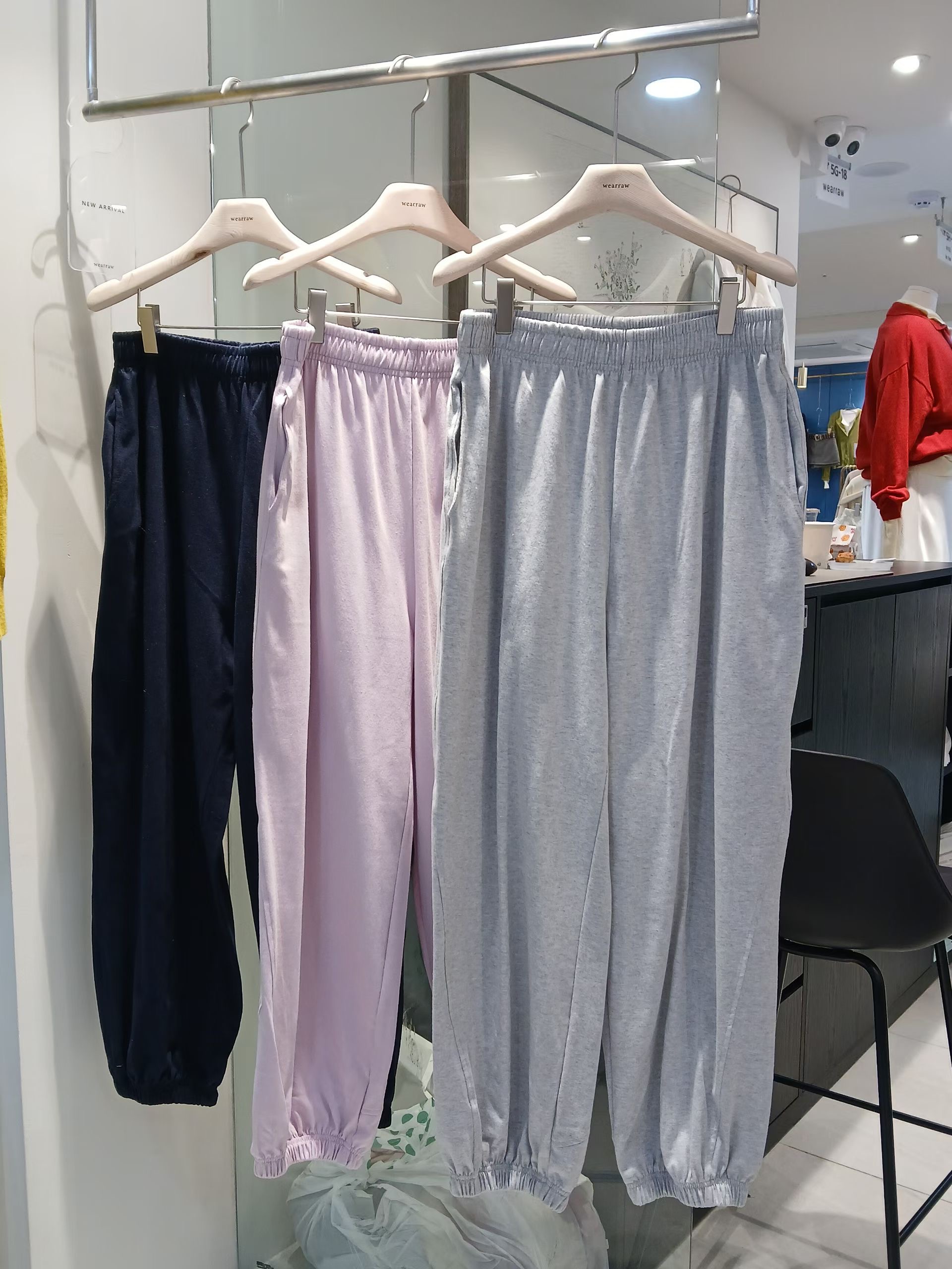 WEARRAW/WELL ROW韓國代購女士新款時尚人氣休閑褲寬松WEARRAW/WELL ROW休閑褲圖色1左一色