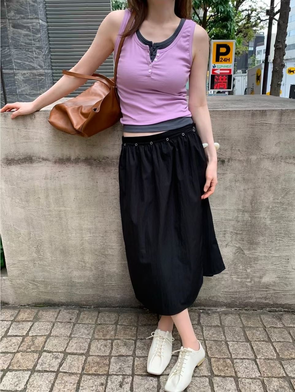 WEARRAW/WELL ROW東大門直郵女裝新款休閑26春夏職業長裙WEARRAW/WELL ROW長裙