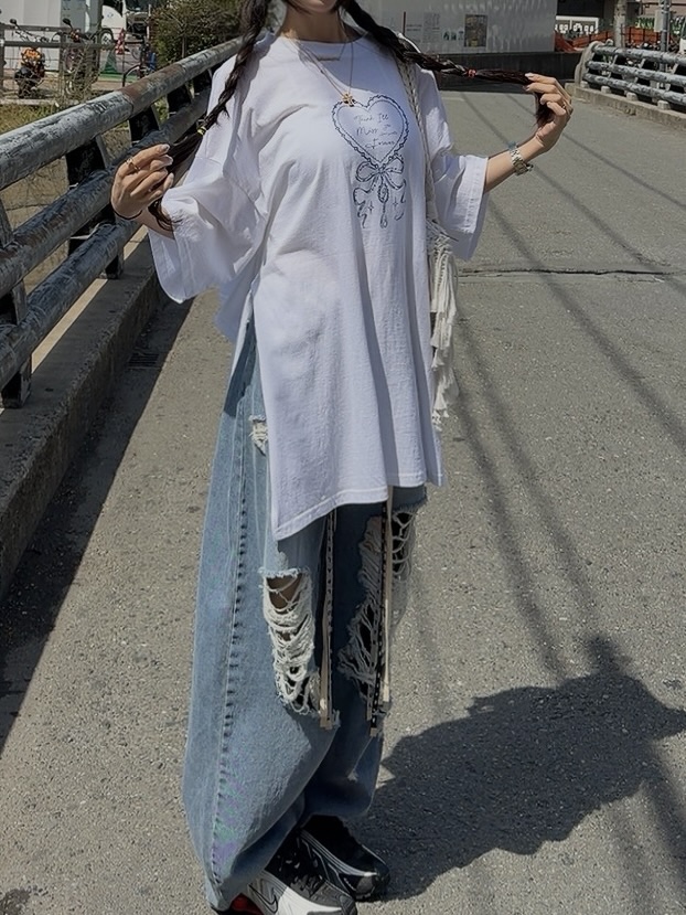 PALETTE-Q韓國直郵女裝新品熱賣時尚休閑推薦牛仔褲破洞PALETTE-Q牛仔褲