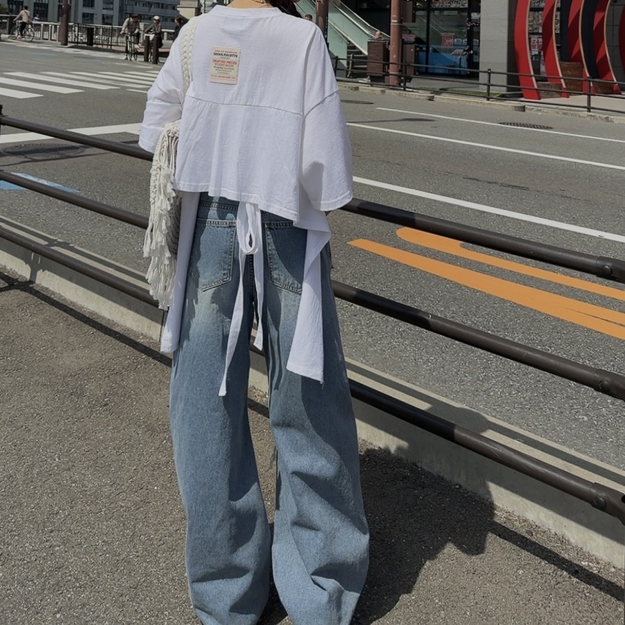 PALETTE-Q韓國直郵女裝新品熱賣時尚休閑推薦牛仔褲破洞PALETTE-Q牛仔褲