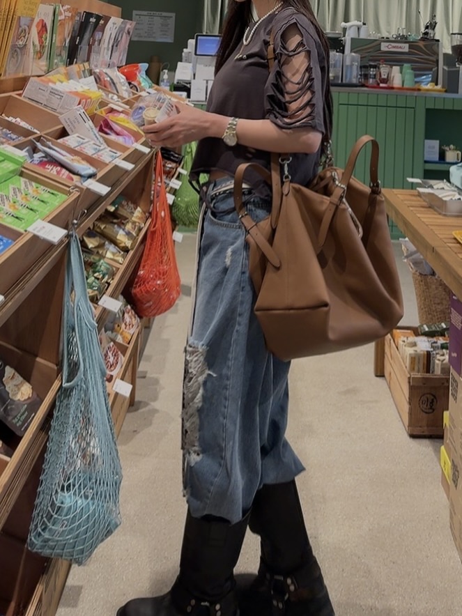 PALETTE-Q韓國直郵女裝新品熱賣時尚休閑推薦牛仔褲破洞PALETTE-Q牛仔褲