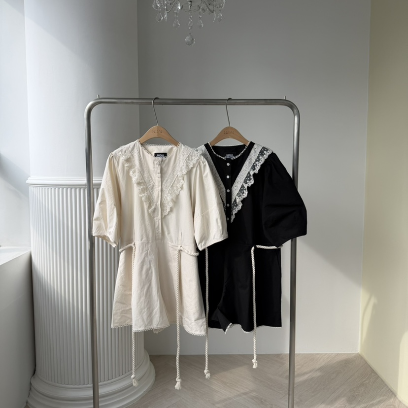 PALETTE-Q東大門實拍韓國女士新品人氣連體褲含腰繩棉質PALETTE-Q連體褲