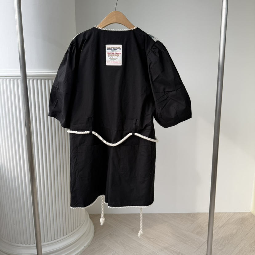 PALETTE-Q東大門實拍韓國女士新品人氣連體褲含腰繩棉質PALETTE-Q連體褲