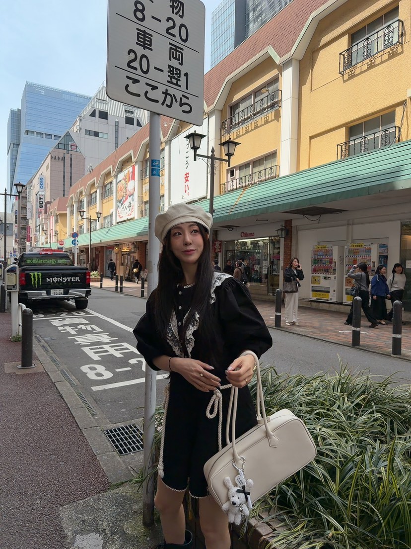 PALETTE-Q東大門實拍韓國女士新品人氣連體褲含腰繩棉質PALETTE-Q連體褲