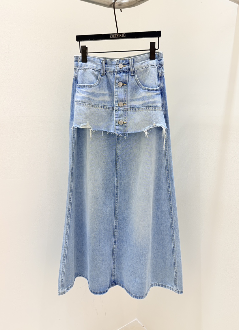 CORAL韓國直郵實拍女士新款時尚休閑熱賣26夏季職業人氣長裙CORAL長裙圖色1