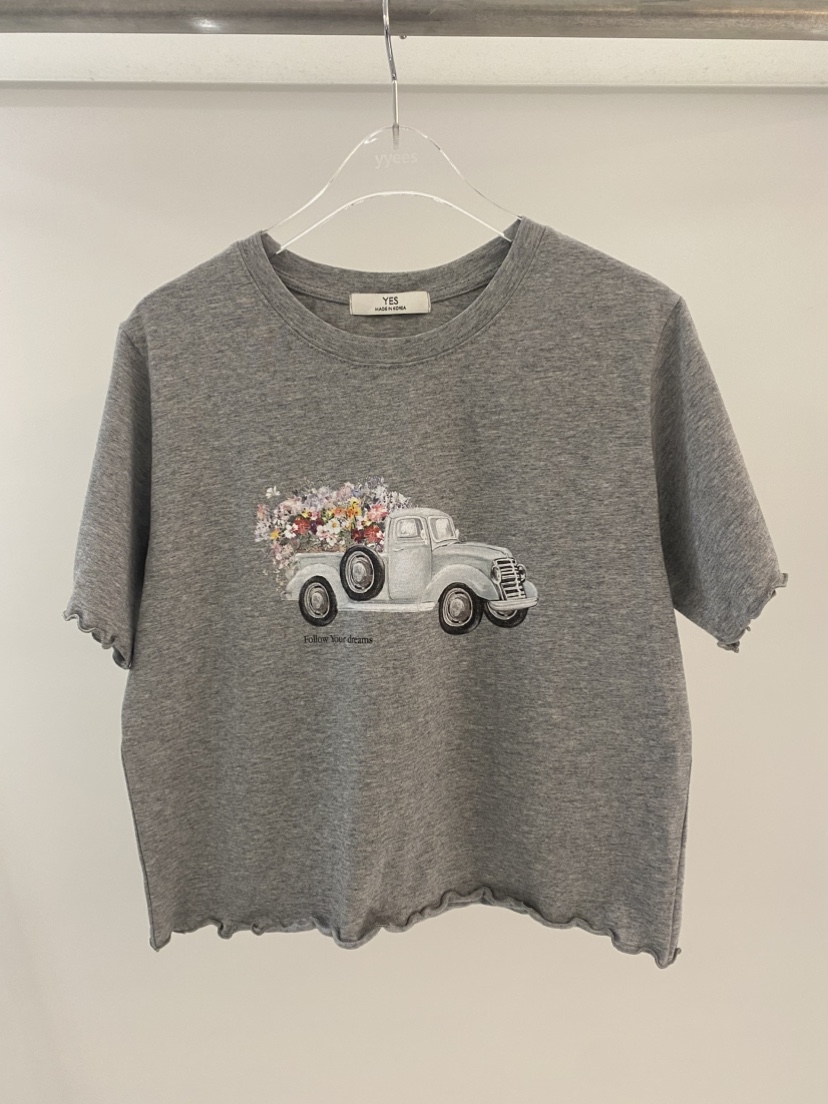 YES東大門實拍韓國女裝新品熱賣時尚26春夏休閑人氣26夏季T恤YEST恤圖色1