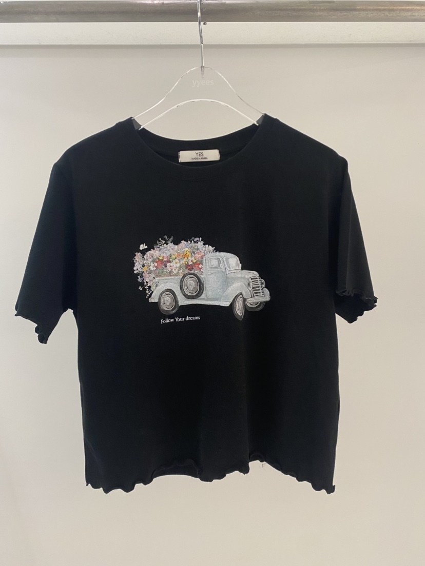 YES東大門實拍韓國女裝新品熱賣時尚26春夏休閑人氣26夏季T恤YEST恤圖色3