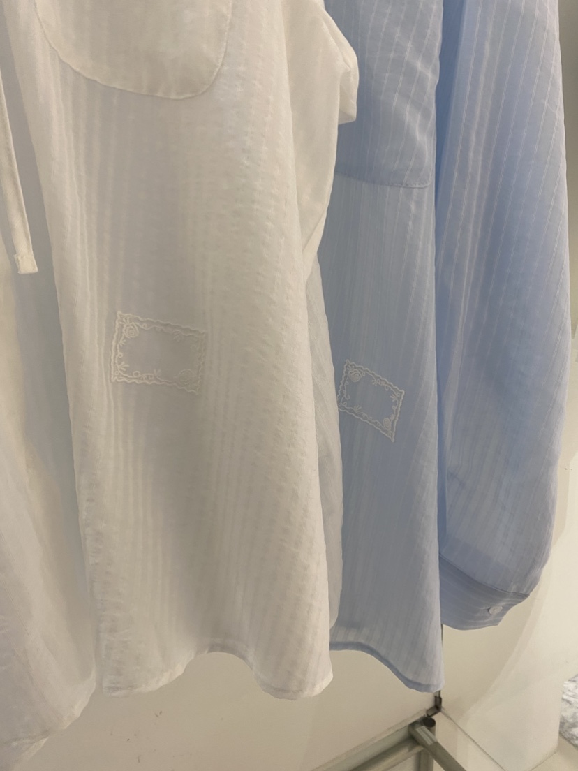 YES韓國直郵女裝新款26夏季26春夏休閑時尚襯衫蕾絲衫荷葉邊YES襯衫/蕾絲衫