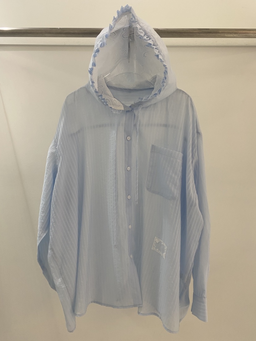 YES韓國直郵女裝新款26夏季26春夏休閑時尚襯衫蕾絲衫荷葉邊YES襯衫/蕾絲衫圖色2