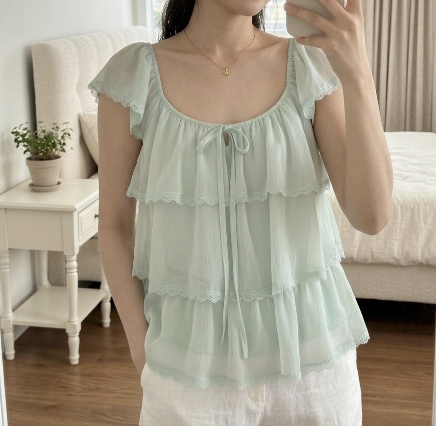 CORAL韓國代購女裝新品熱賣休閑職業推薦人氣26夏季襯衫蕾絲衫CORAL襯衫/蕾絲衫