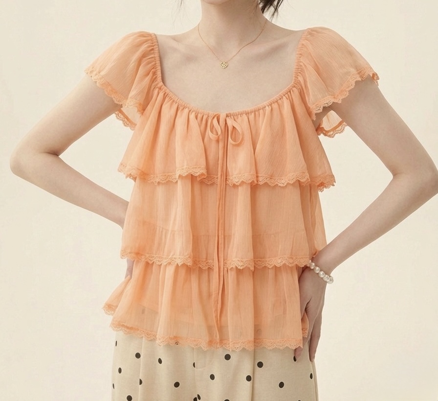 CORAL韓國代購女裝新品熱賣休閑職業推薦人氣26夏季襯衫蕾絲衫CORAL襯衫/蕾絲衫