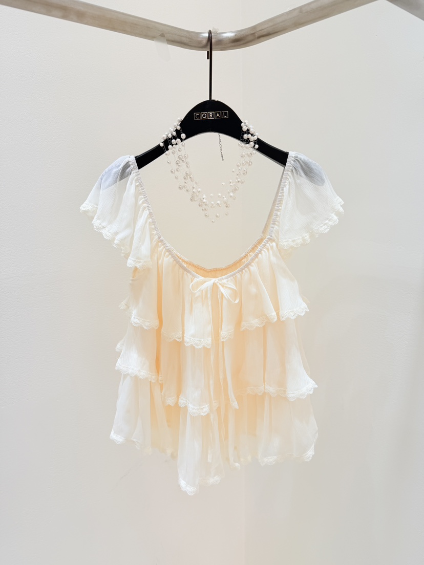 CORAL韓國代購女裝新品熱賣休閑職業推薦人氣26夏季襯衫蕾絲衫CORAL襯衫/蕾絲衫圖色2