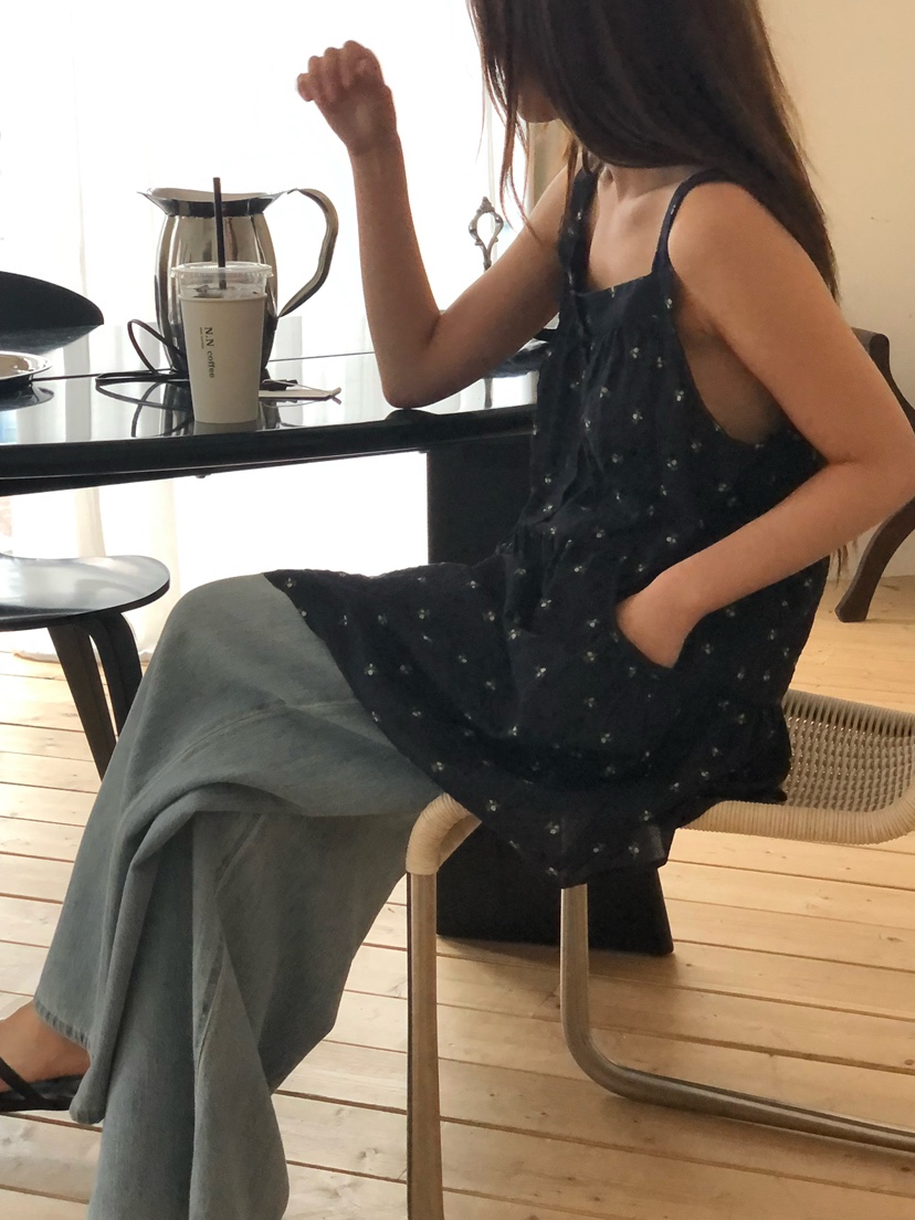 ONDO-P韓國直郵女士新款推薦職業休閑時尚26夏季連衣裙花朵ONDO-P連衣裙