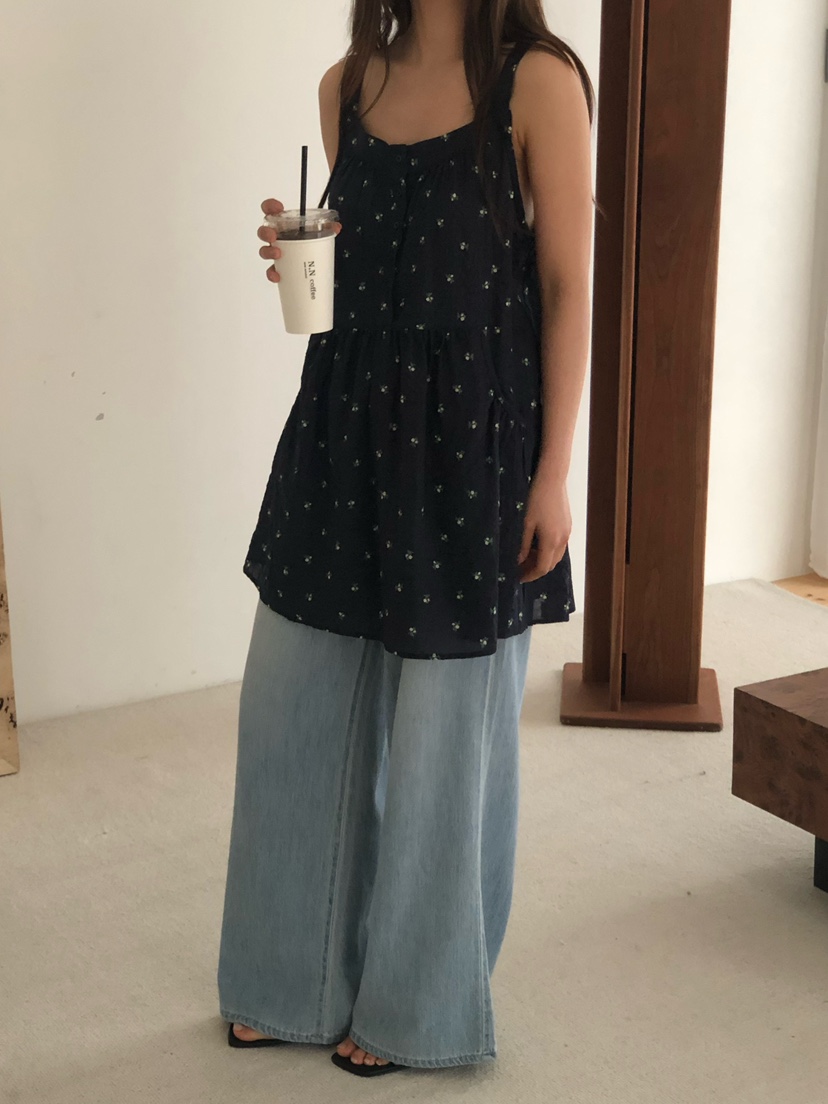 ONDO-P韓國直郵女士新款推薦職業休閑時尚26夏季連衣裙花朵ONDO-P連衣裙