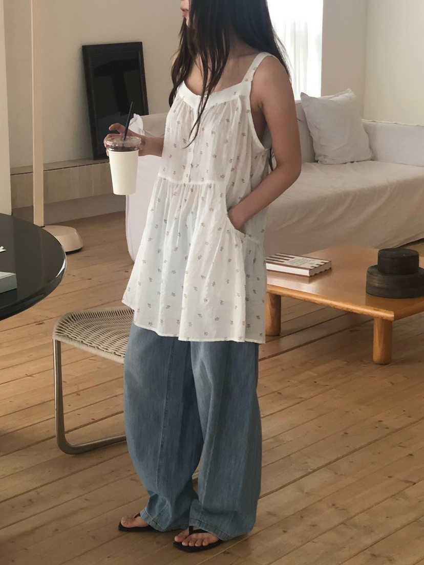 ONDO-P韓國直郵女士新款推薦職業休閑時尚26夏季連衣裙花朵ONDO-P連衣裙