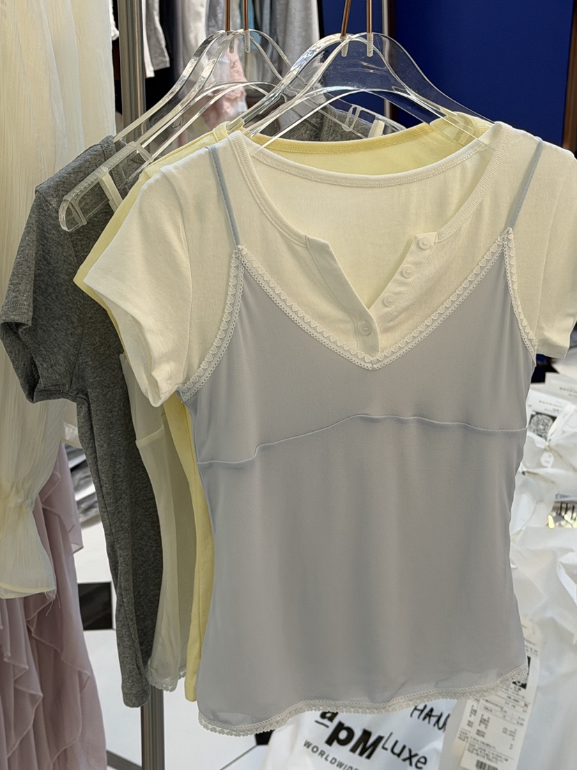 SYMBOL韓國東大門代購女裝新品人氣時尚吊帶背心刺繡腰帶SYMBOL吊帶/背心