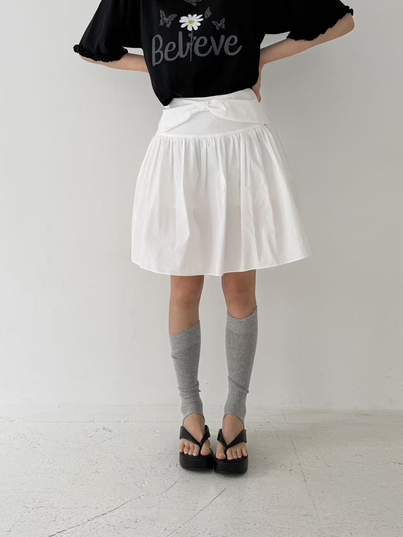 YES韓國代購女裝新品休閑熱賣職業人氣半身裙中短裙喇叭緞YES半身裙/中短裙