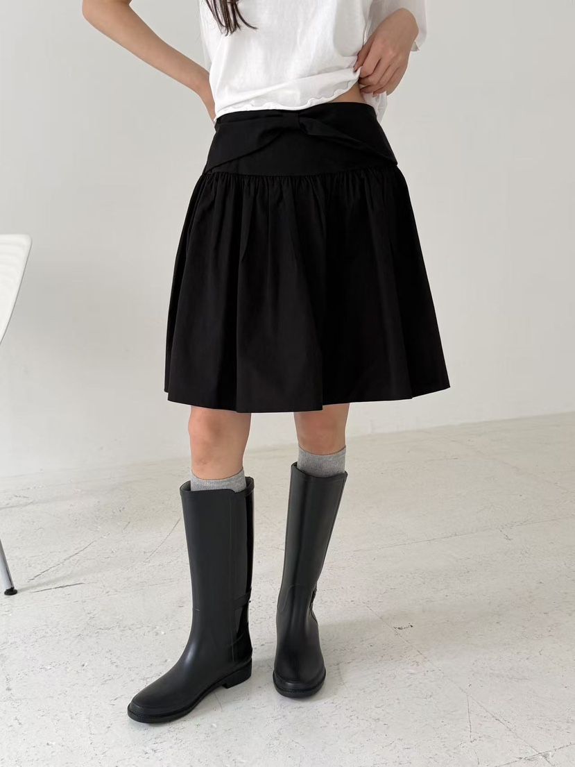 YES韓國代購女裝新品休閑熱賣職業人氣半身裙中短裙喇叭緞YES半身裙/中短裙