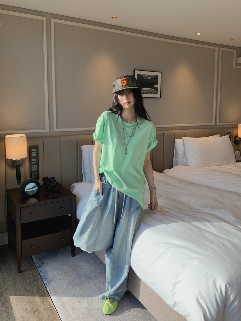 OURWAVE/OUR ROOM韓國代購女士新款職業推薦真品T恤絲綢棉Our Wave/Our RoomT恤