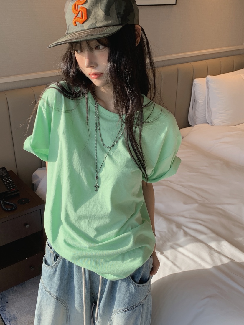 OURWAVE/OUR ROOM韓國代購女士新款職業推薦真品T恤絲綢棉Our Wave/Our RoomT恤