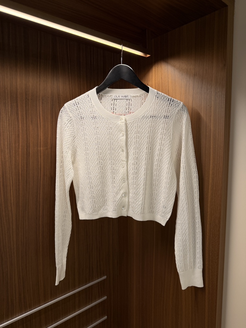 OURWAVE/OUR ROOM東大門實拍女裝新款真品針織衫印花亞麻開衫Our Wave/Our Room針織衫圖色2