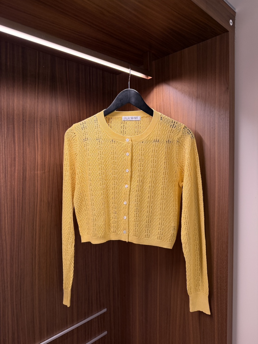 OURWAVE/OUR ROOM東大門實拍女裝新款真品針織衫印花亞麻開衫Our Wave/Our Room針織衫圖色3