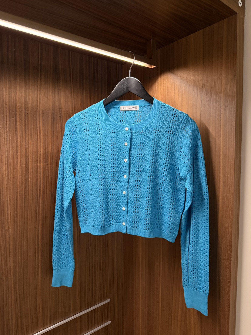 OURWAVE/OUR ROOM東大門實拍女裝新款真品針織衫印花亞麻開衫Our Wave/Our Room針織衫圖色4