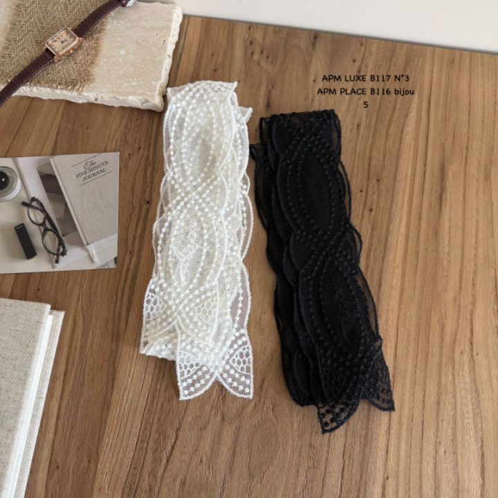 N3東大門實拍女士新款26春夏推薦真品休閑圍巾披肩蕾絲絲帶N3圍巾/披肩