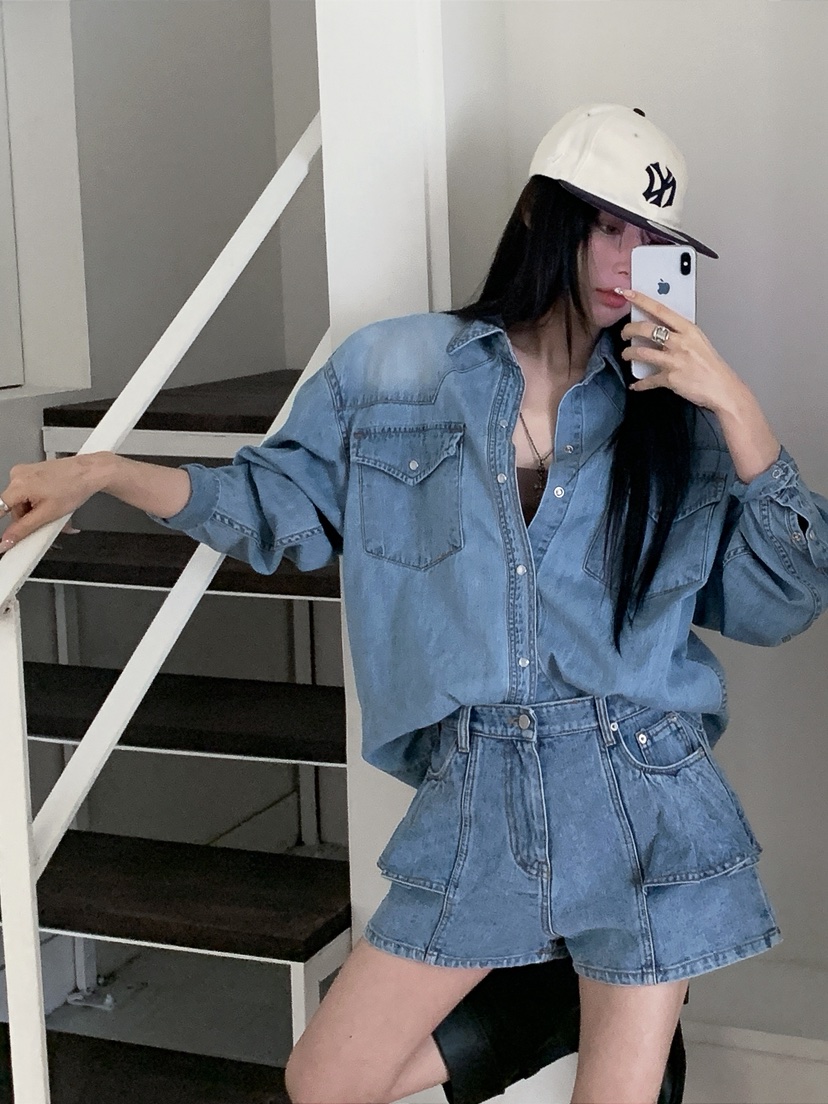 OURWAVE/OUR ROOM東大門代購女裝新款真品職業短褲荷葉邊Our Wave/Our Room短褲