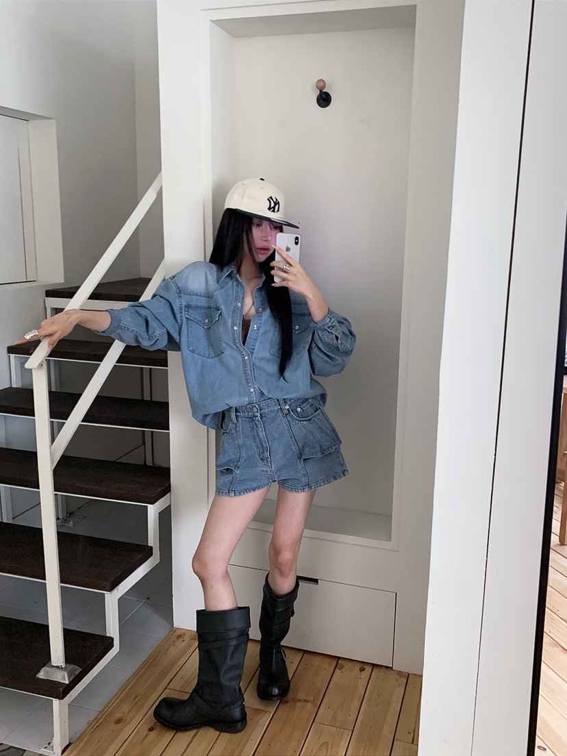 OURWAVE/OUR ROOM東大門代購女裝新款真品職業短褲荷葉邊Our Wave/Our Room短褲