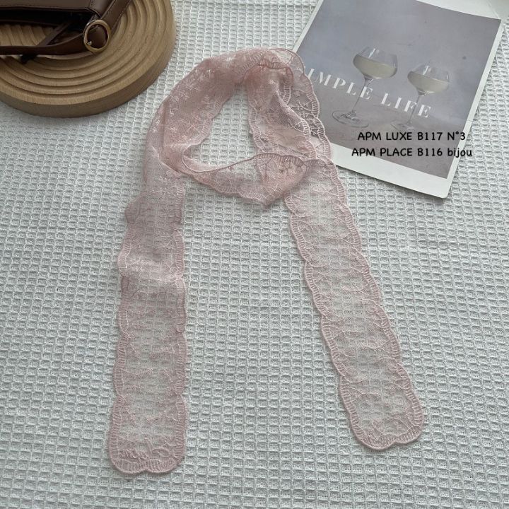 N3韓國代購女士新款26春夏職業推薦人氣圍巾披肩花朵蕾絲N3圍巾/披肩