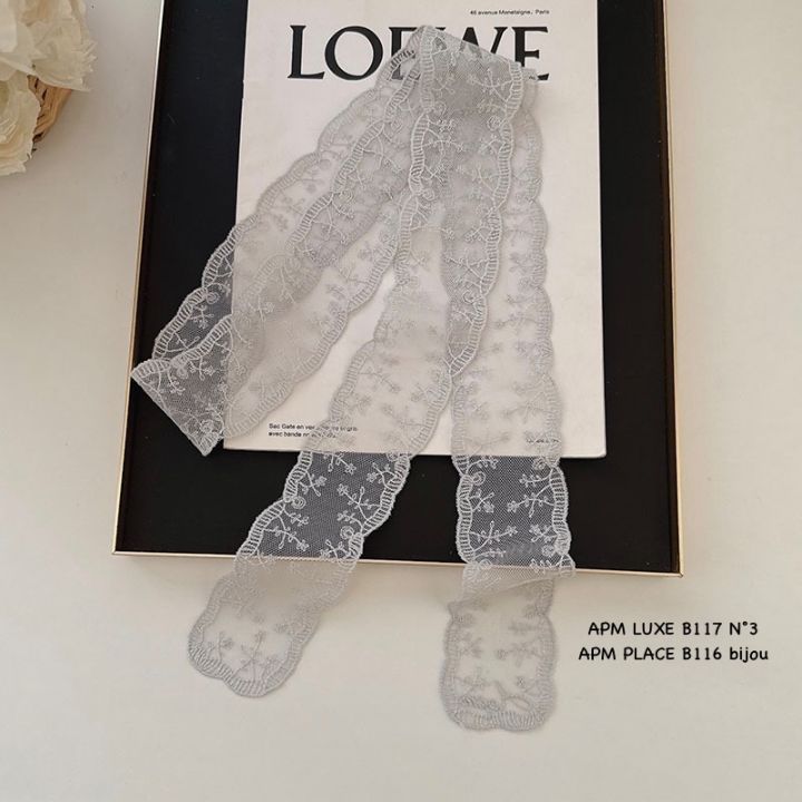 N3韓國代購女士新款26春夏職業推薦人氣圍巾披肩花朵蕾絲N3圍巾/披肩