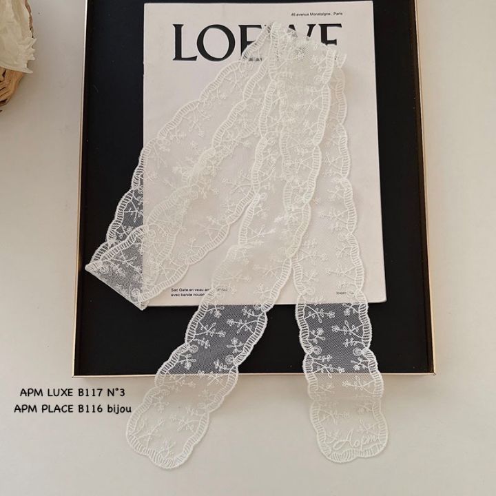 N3韓國代購女士新款26春夏職業推薦人氣圍巾披肩花朵蕾絲N3圍巾/披肩