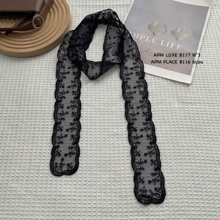N3韓國代購女士新款26春夏職業推薦人氣圍巾披肩花朵蕾絲N3圍巾/披肩