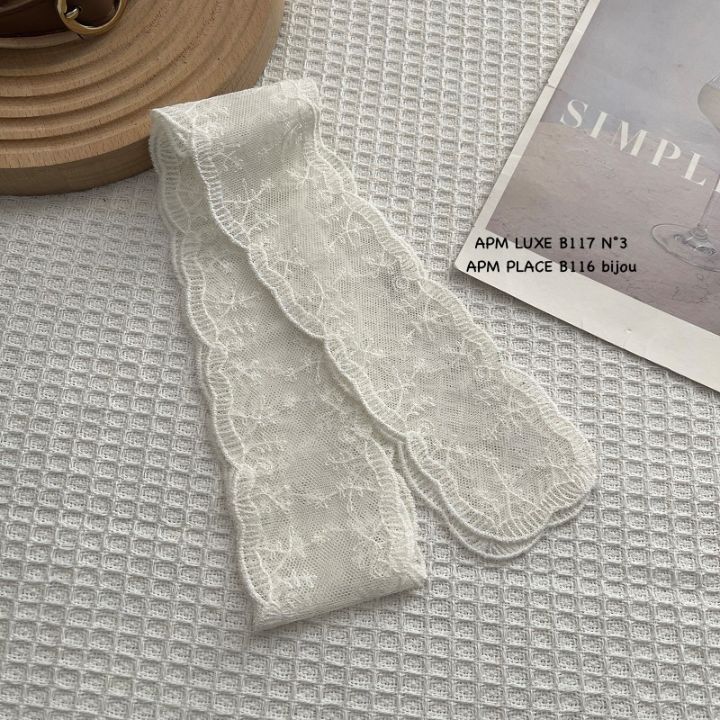 N3韓國代購女士新款26春夏職業推薦人氣圍巾披肩花朵蕾絲N3圍巾/披肩圖色1