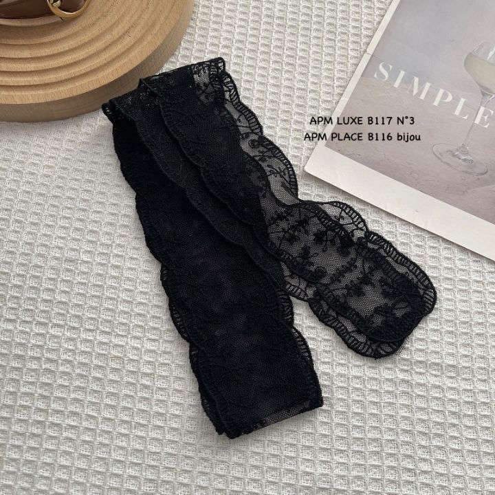 N3韓國代購女士新款26春夏職業推薦人氣圍巾披肩花朵蕾絲N3圍巾/披肩圖色3